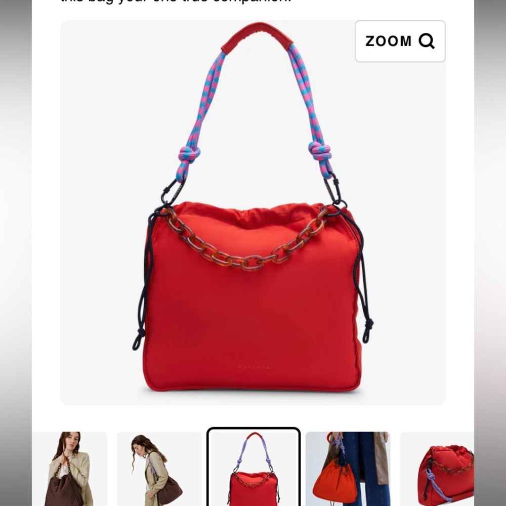 Red Rotunda Sant Hobo Bag